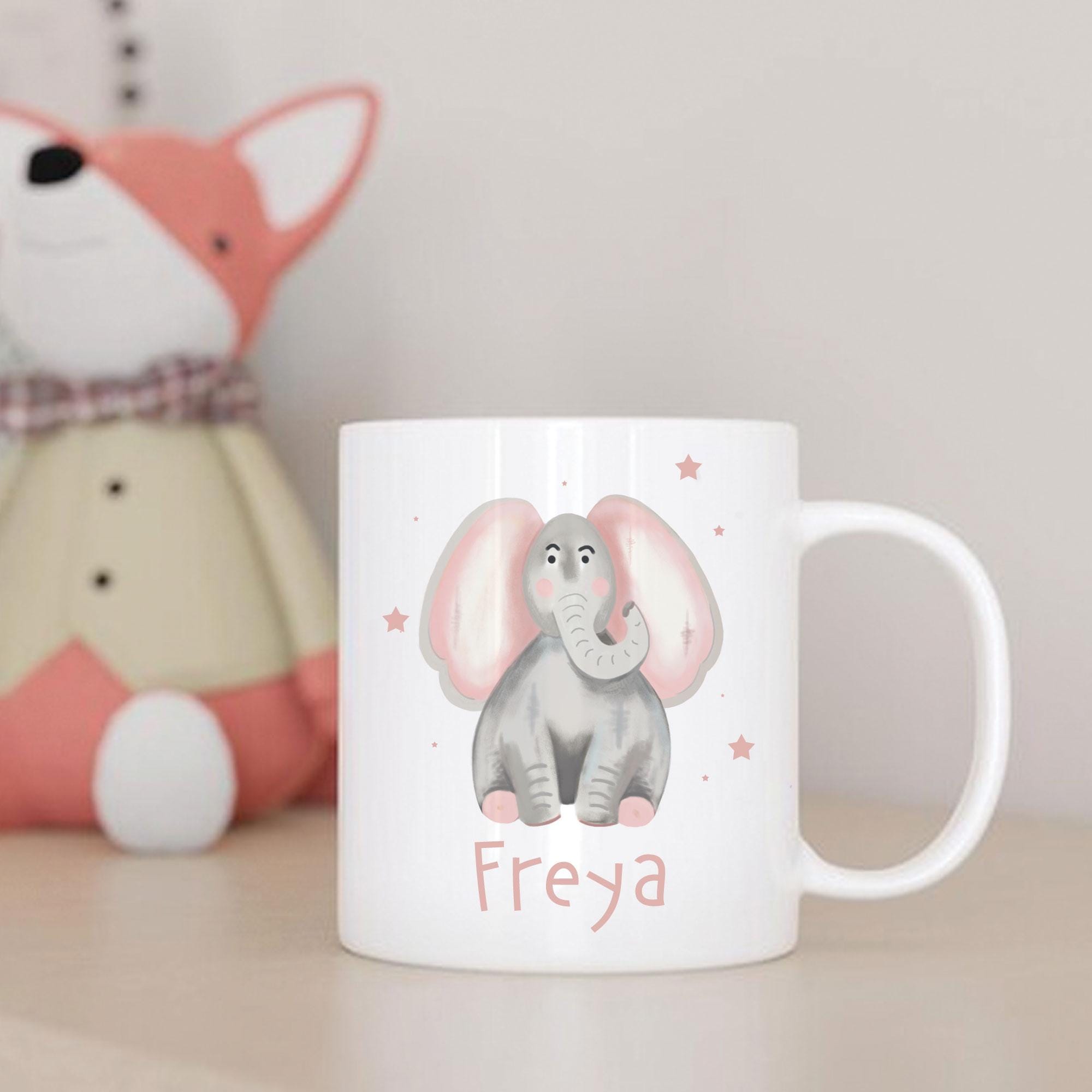 Personalised Elephant Mini Mug, Elephant Child Mug Gift, Personalised Gift For Her, Elephant Birthday Gift, Mug Gift, Child Birthday Mug,