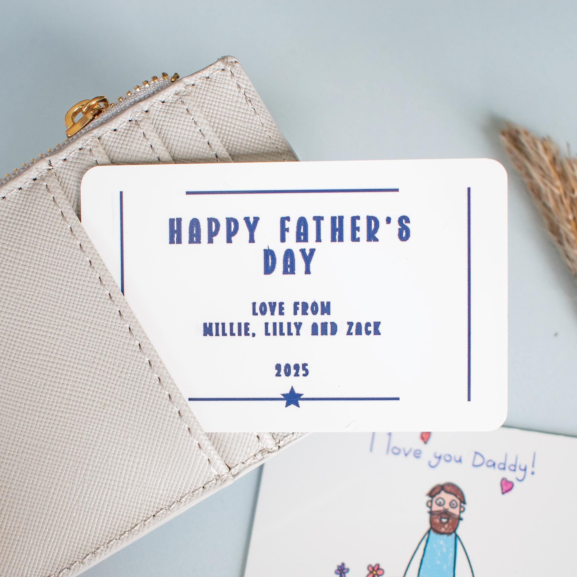 Personalised Father's Day Child Drawing Card, Child Drawing Dad Keepsake, Meaningful Dad Gift, New Dad Gift, Dad Child Meaningful Gift,
