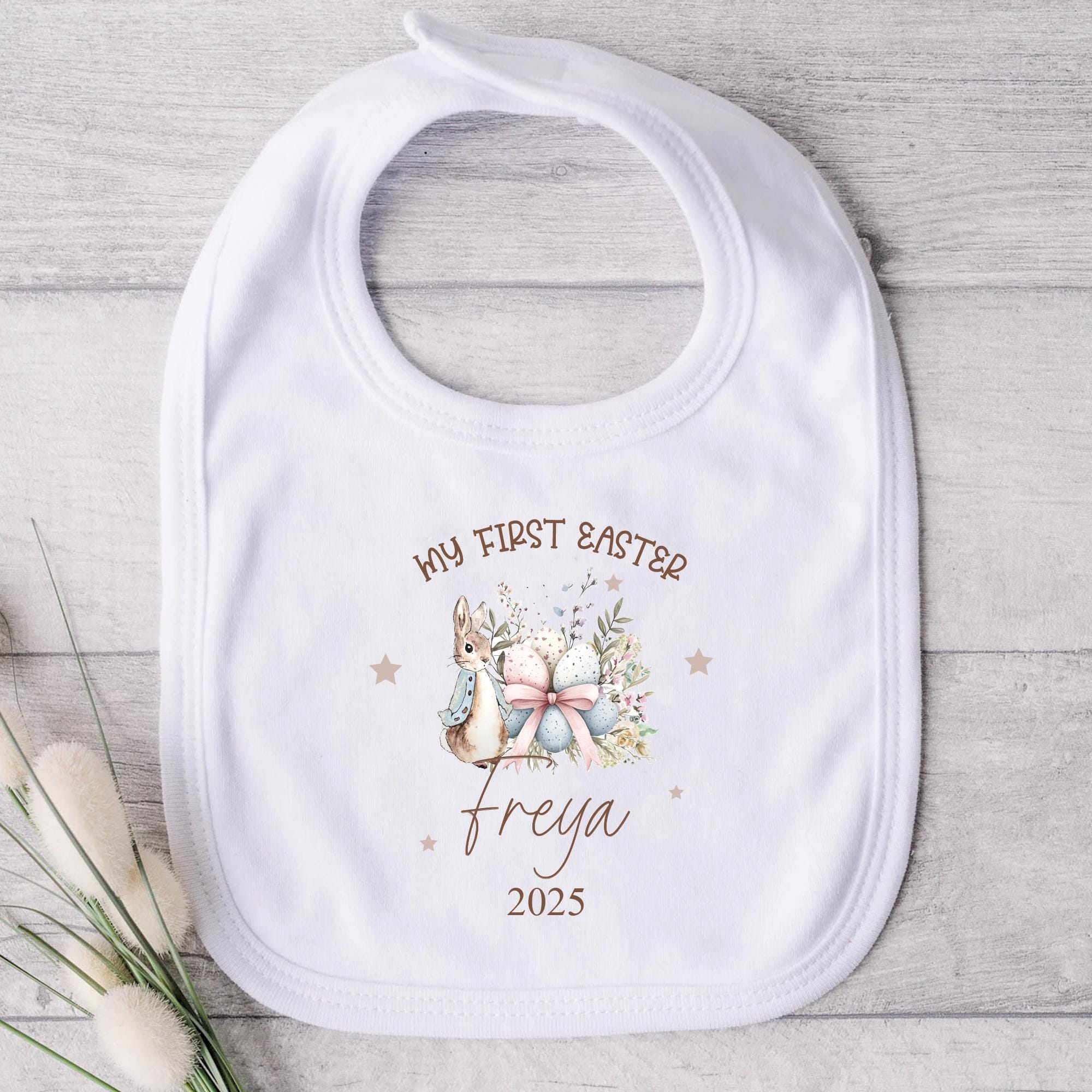 Personalised First Easter Baby Bib, Baby First Easter Outfit, Baby First Easter Bib, Bib Easter Bunny, Baby Easter Bib, Baby