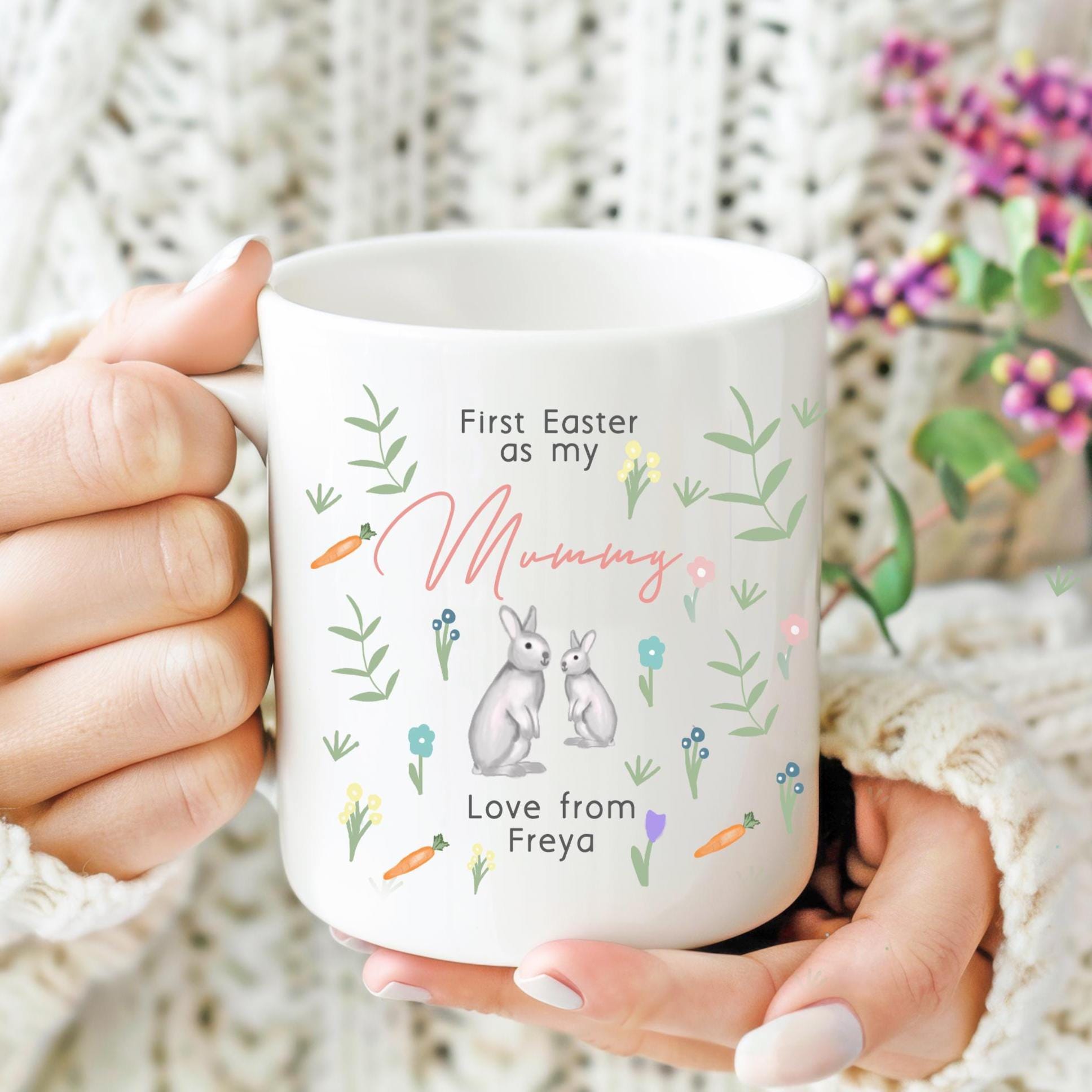 Personalised First Easter as my Mum Gift, Mum First Easter Mug, New Mum Gift, Nanny Appreciation Gift, Mother's Day