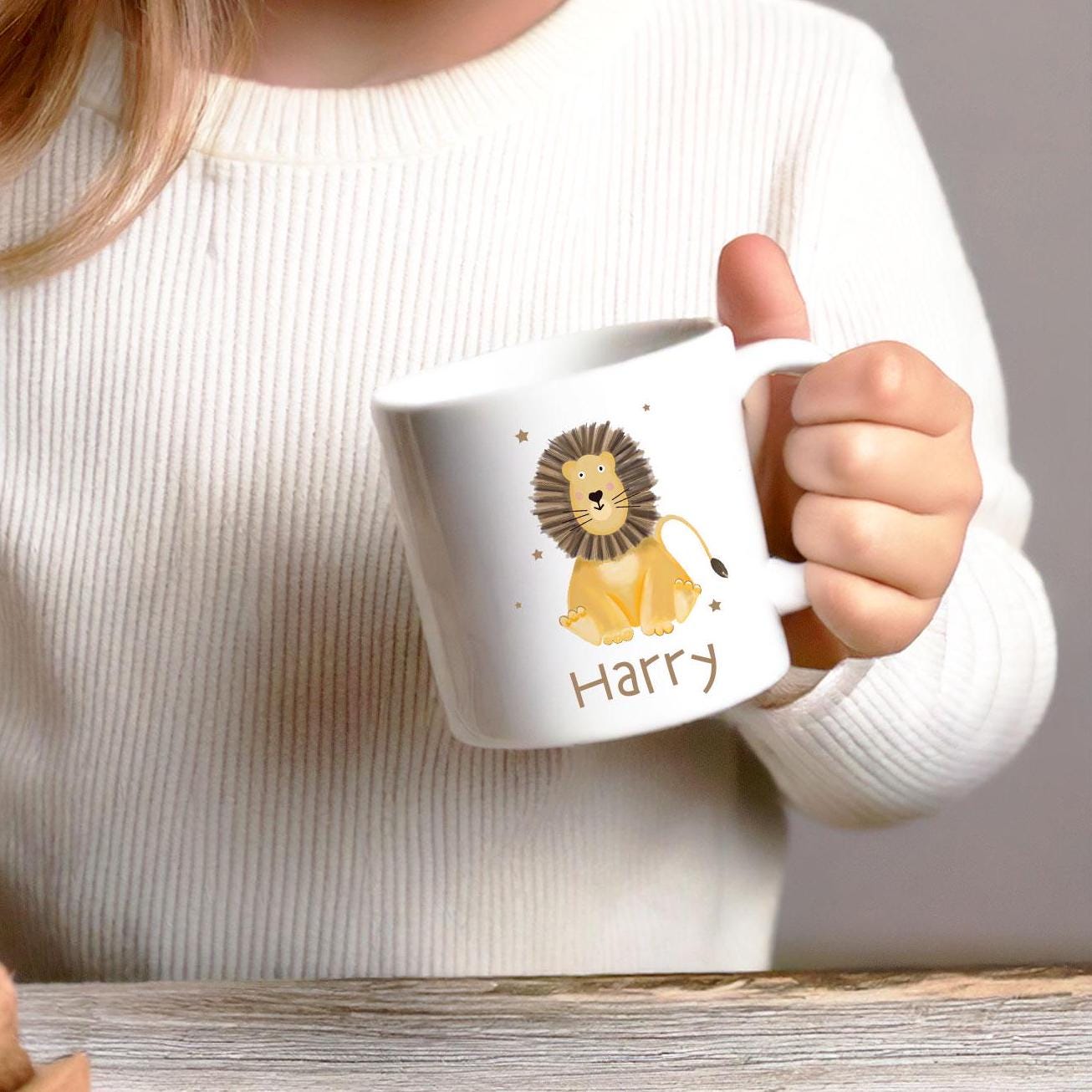 Personalised Lion Mini Mug, Lion Child Mug Gift, Personalised Gift For Her, Lion Birthday Gift, Mug Gift, Child Birthday Mug,