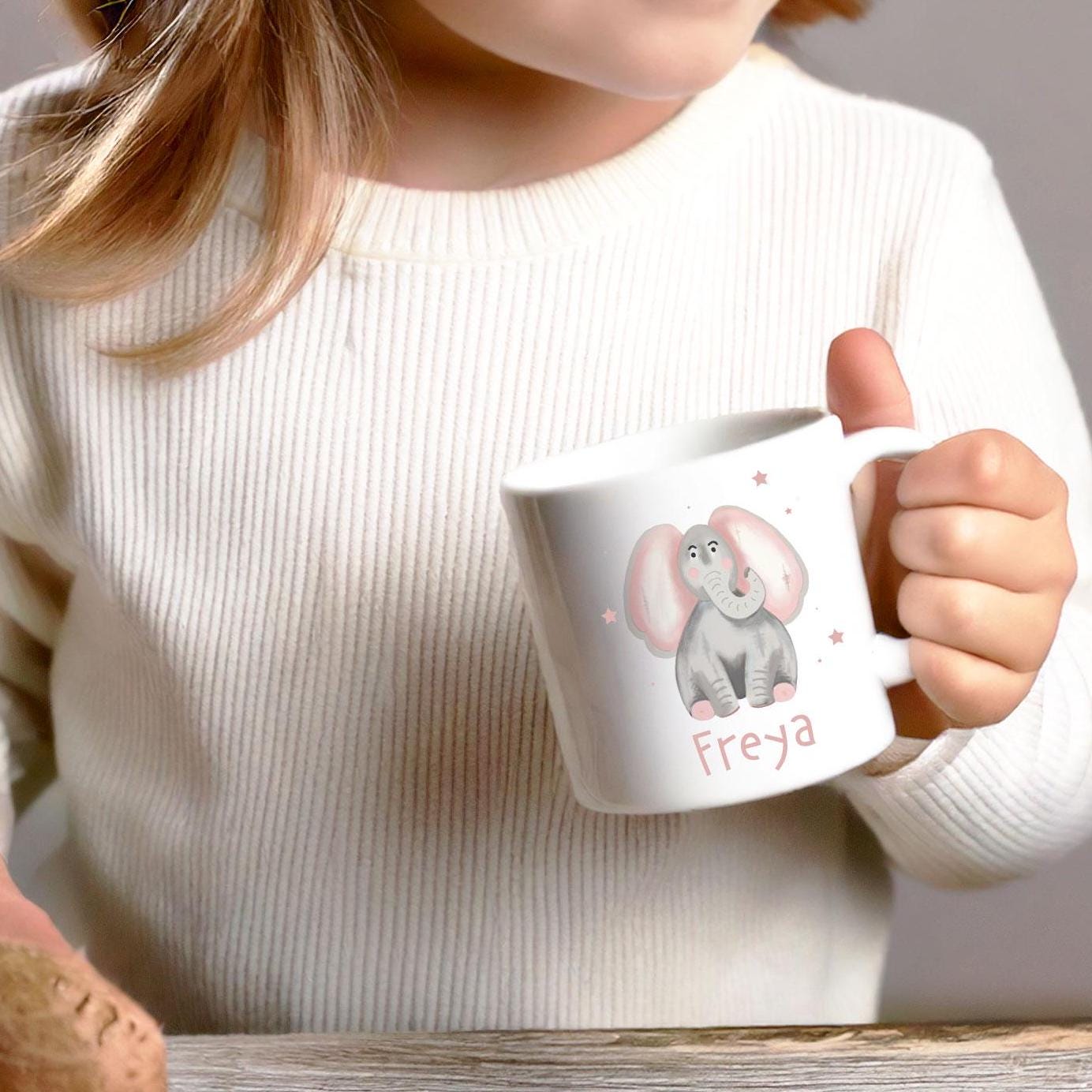 Personalised Elephant Mini Mug, Elephant Child Mug Gift, Personalised Gift For Her, Elephant Birthday Gift, Mug Gift, Child Birthday Mug,