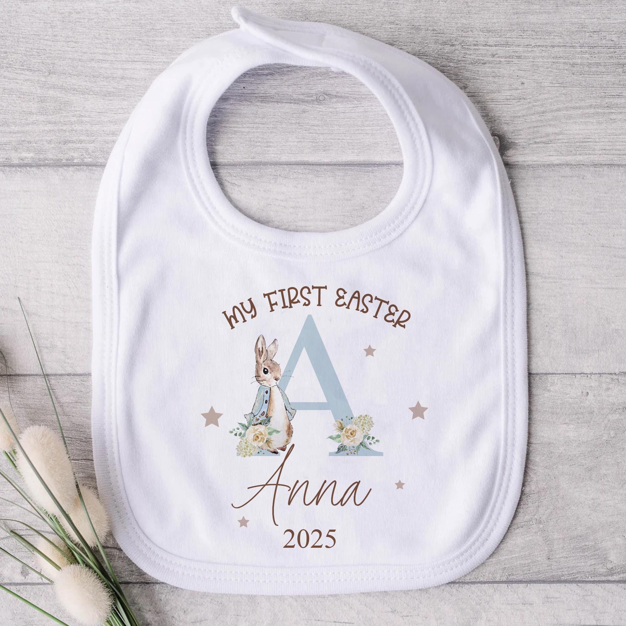 Personalised First Easter Baby Bib, Baby First Easter Outfit, Baby First Easter Bib, Bib Easter Bunny, Baby Easter Bib, Baby