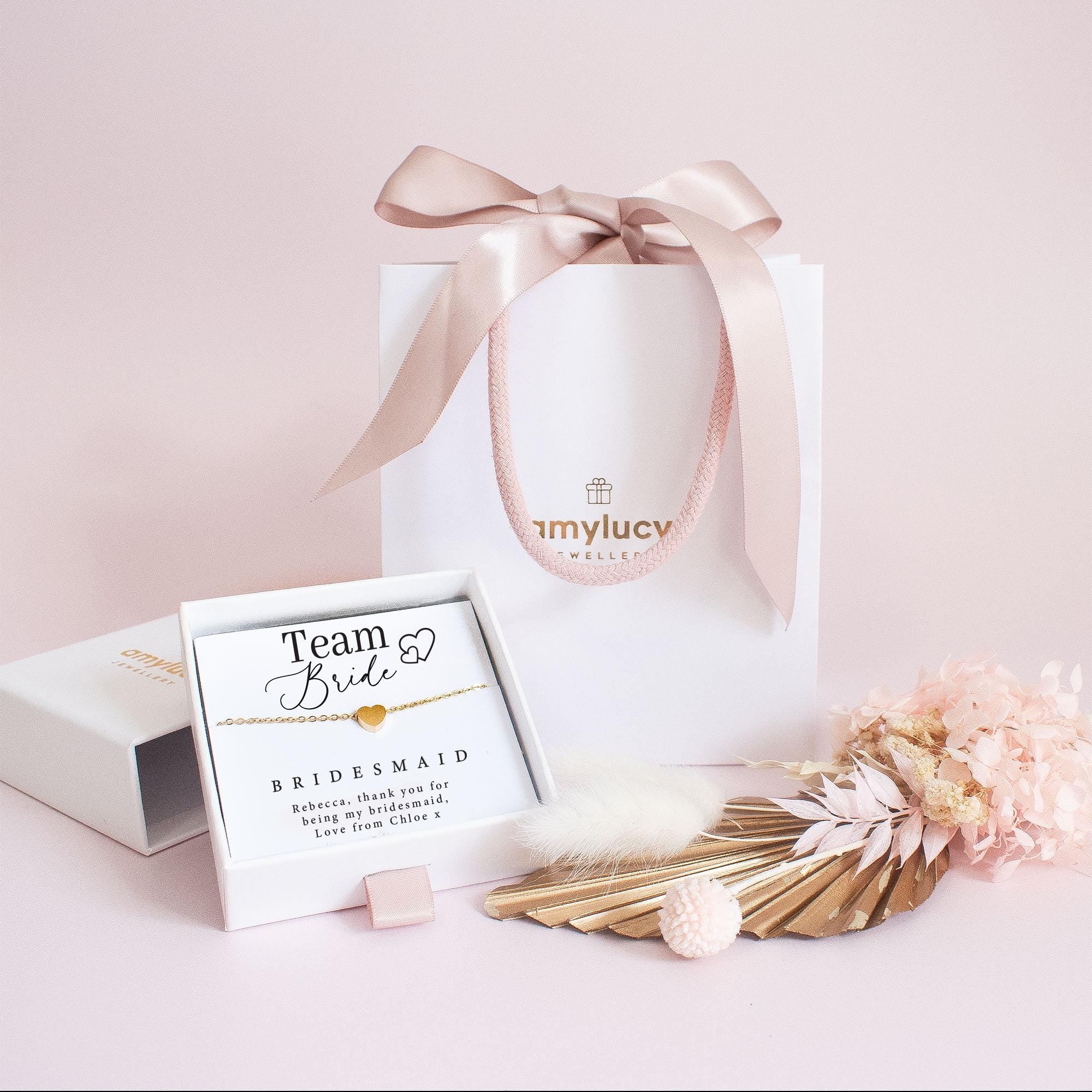 Personalised Team Bride Necklace, Team Bride Bridesmaid Gift, Thank You Bridesmaid Gift, Personalised Bridesmaid, Thank You Maid of Honour