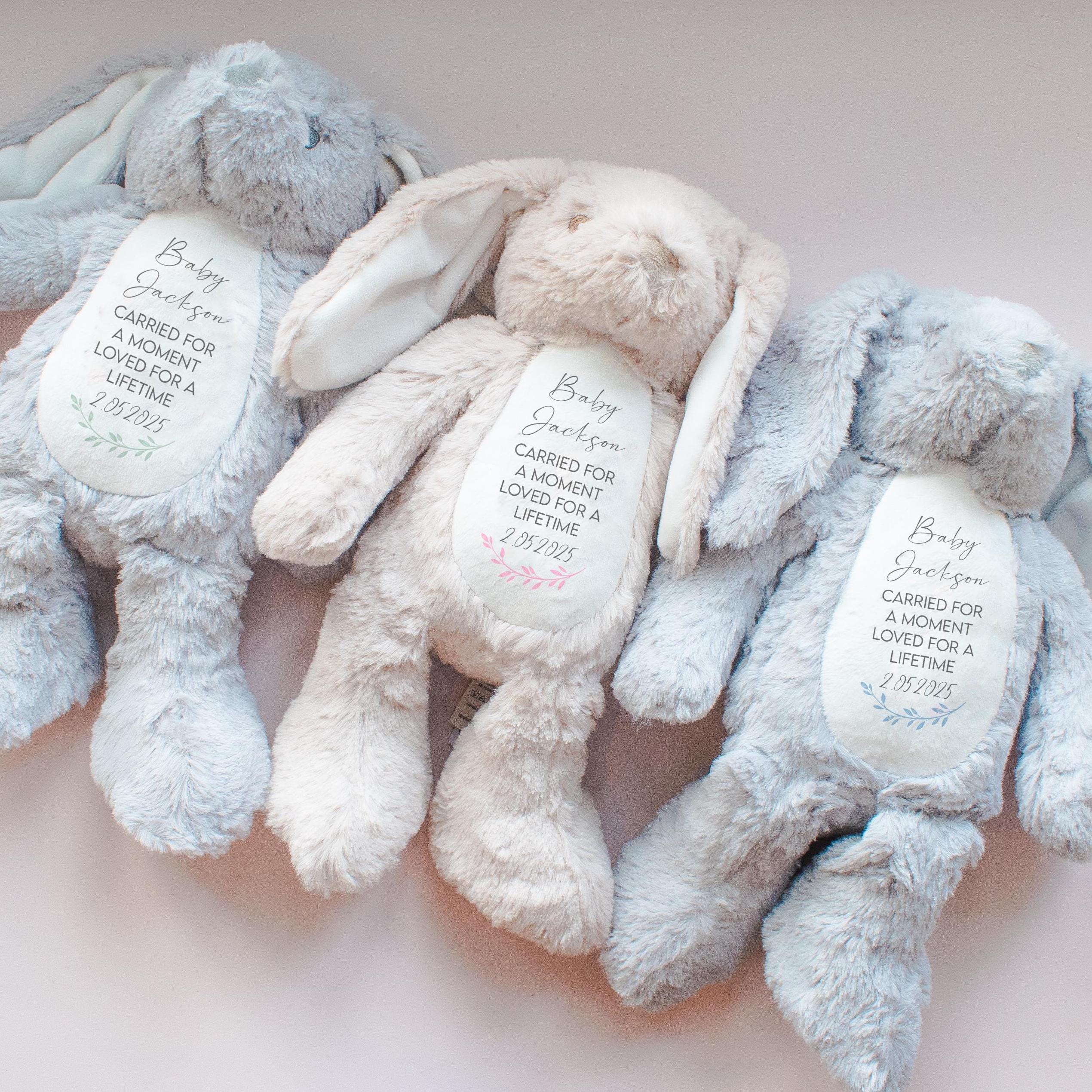 Personalised Baby Loss Teddy, Baby In Memory Loss Rabbit, Baby Loss Remembrance Gift, In Memory Soft Toy, Miscarriage Gift.