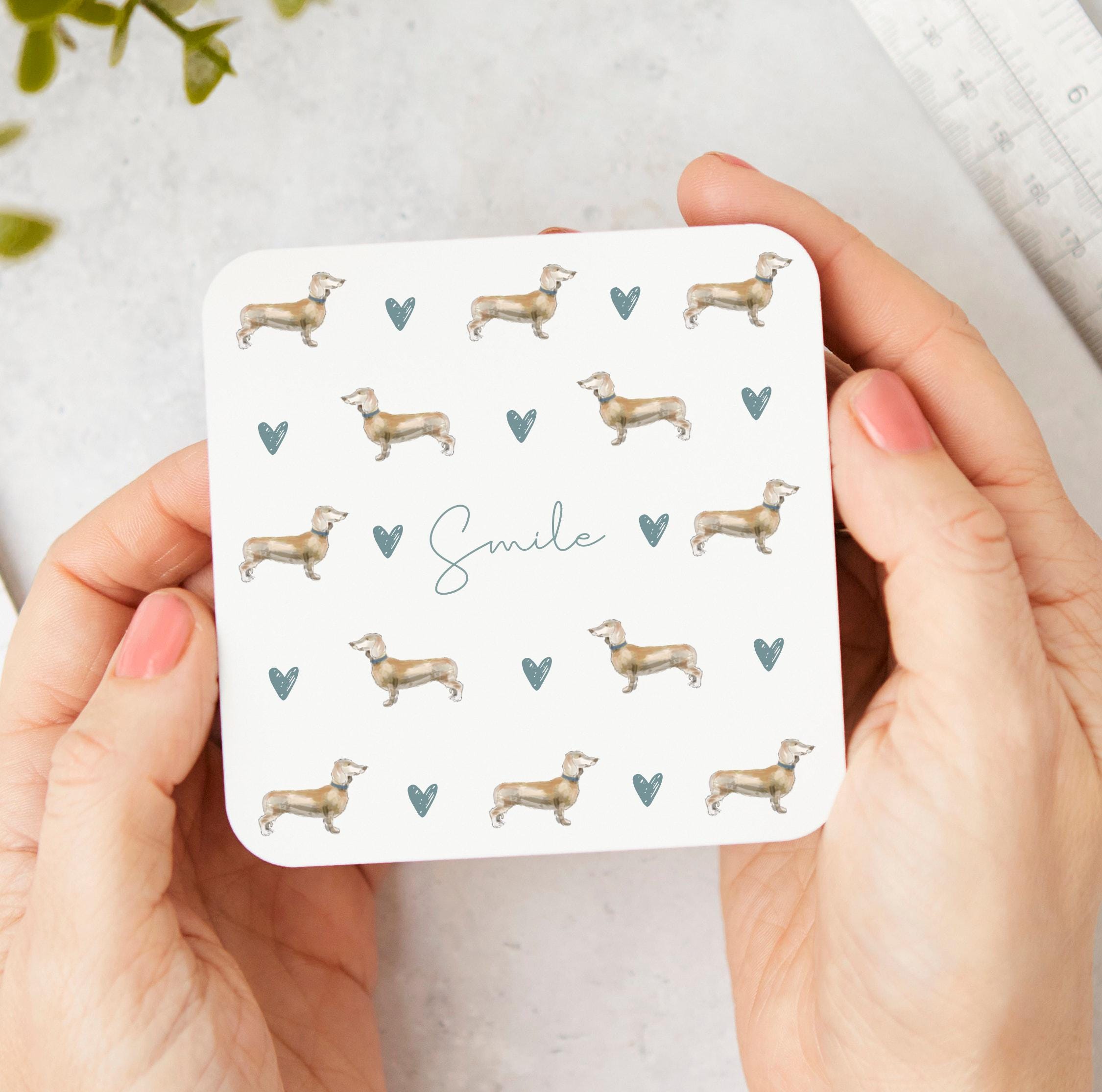 Personalised Dachshund Sausage Dog Coaster, Sausage Dog Gifts, Personalised Dog Gift, Dachshund Coaster, Dog Gift, Dog Lover, Country Style