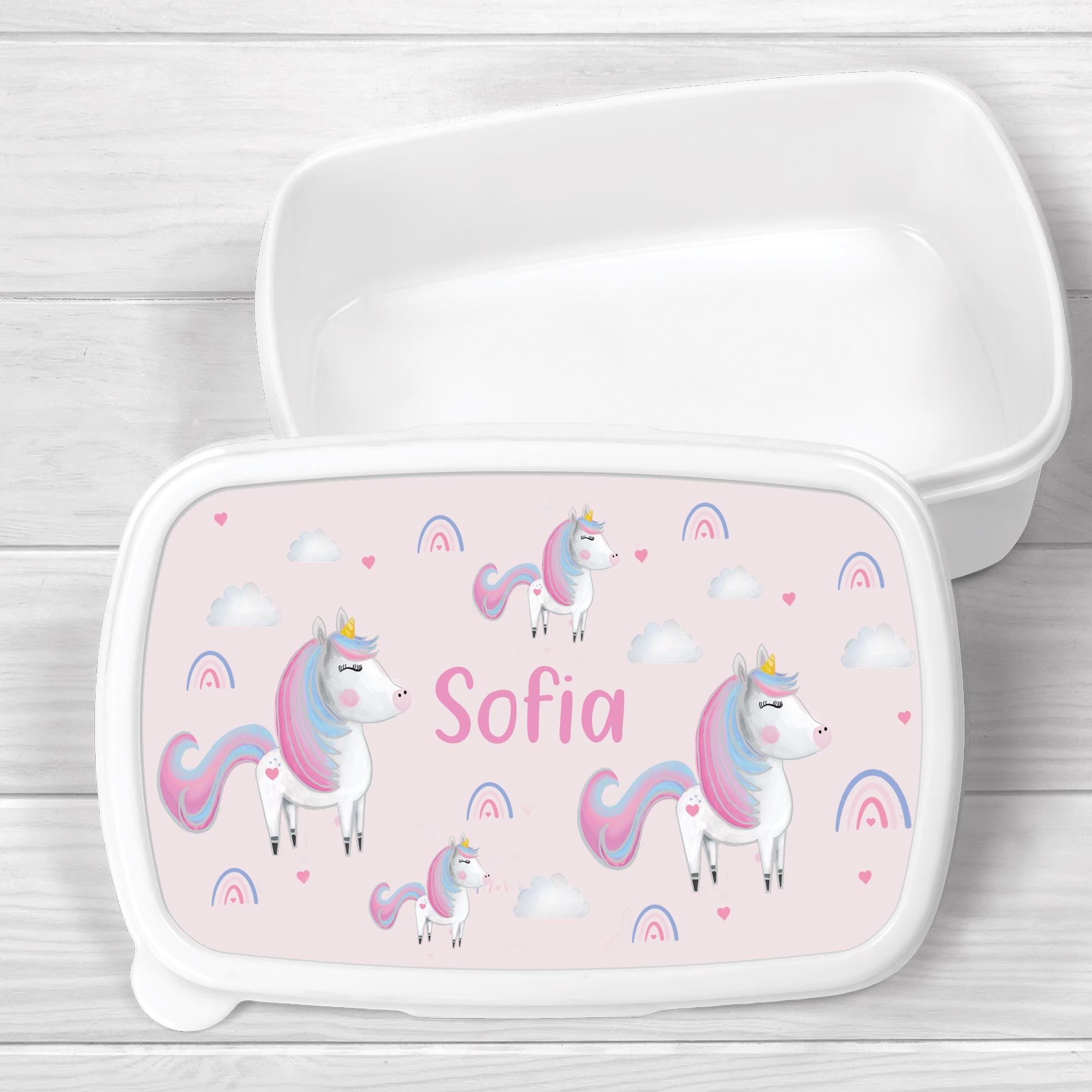 Personalised Unicorn Lunch Box, Unicorn School Lunch Box, Unicorn Snack Box, Girls School Lunch Box, Children Student, Box School Lunch