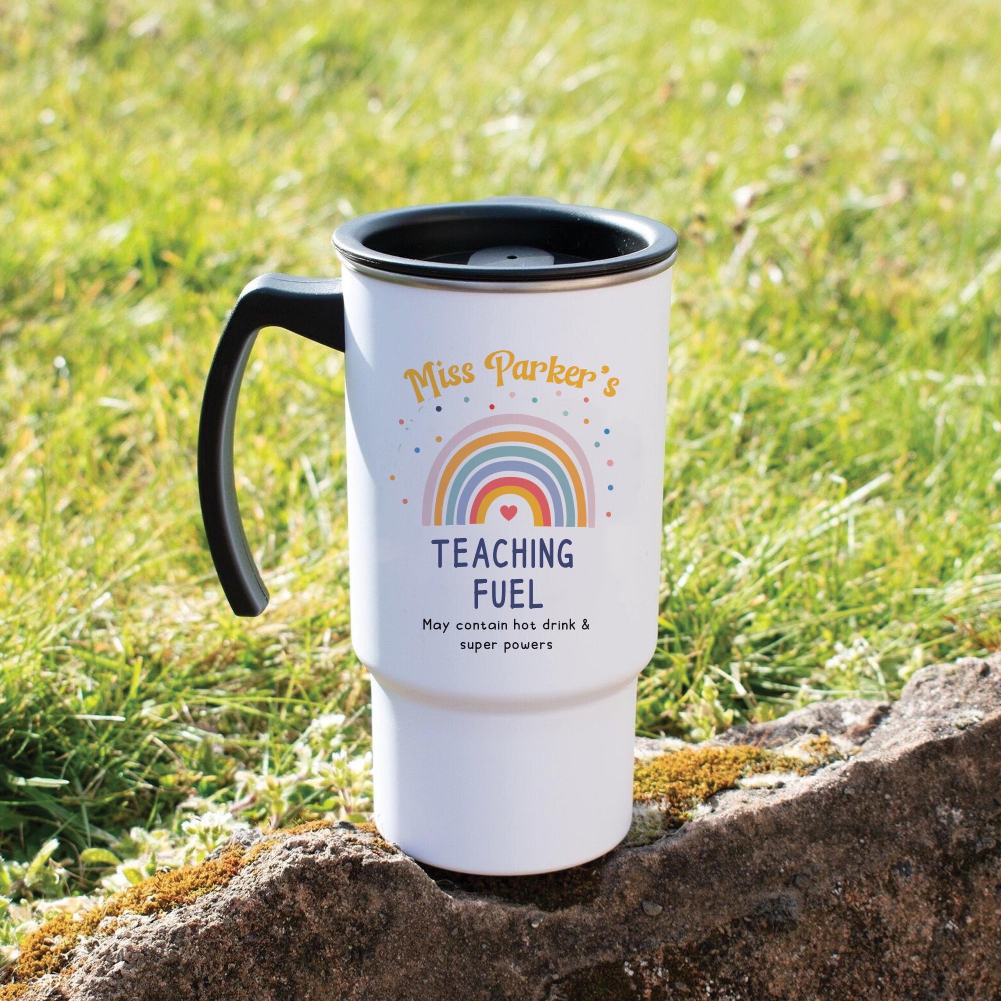 Personalised Teacher Travel Cup, School Teacher Gift, Personalised Teacher Drink Cup Gifts, Personalised Coffee Cup, Teaching Assistant Gift