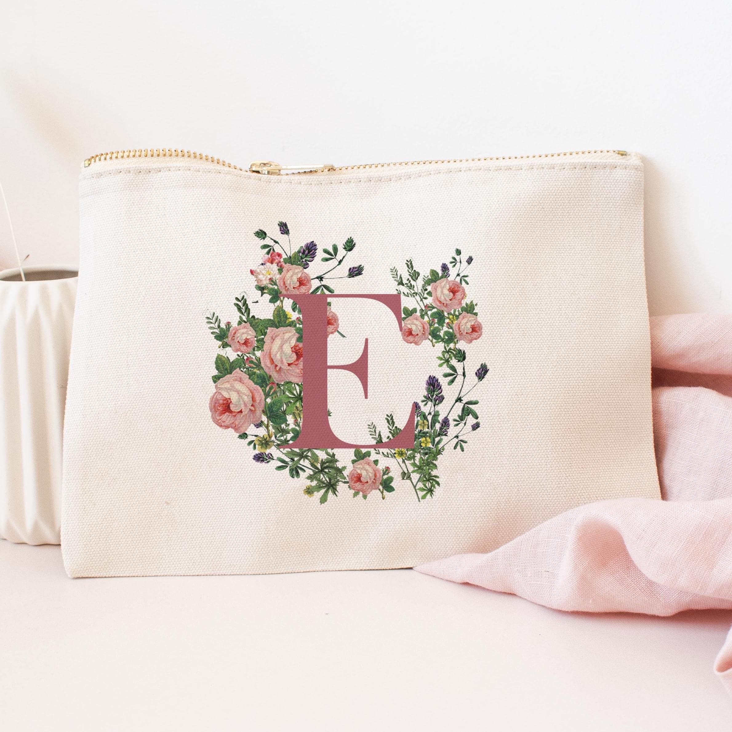 Personalised Initial Makeup Bag, Girl Gift Makeup Bag, Cosmetic Bags, Makeup Gift, Teen Gift, Stocking Filler, Period Bag, Initial Gift,