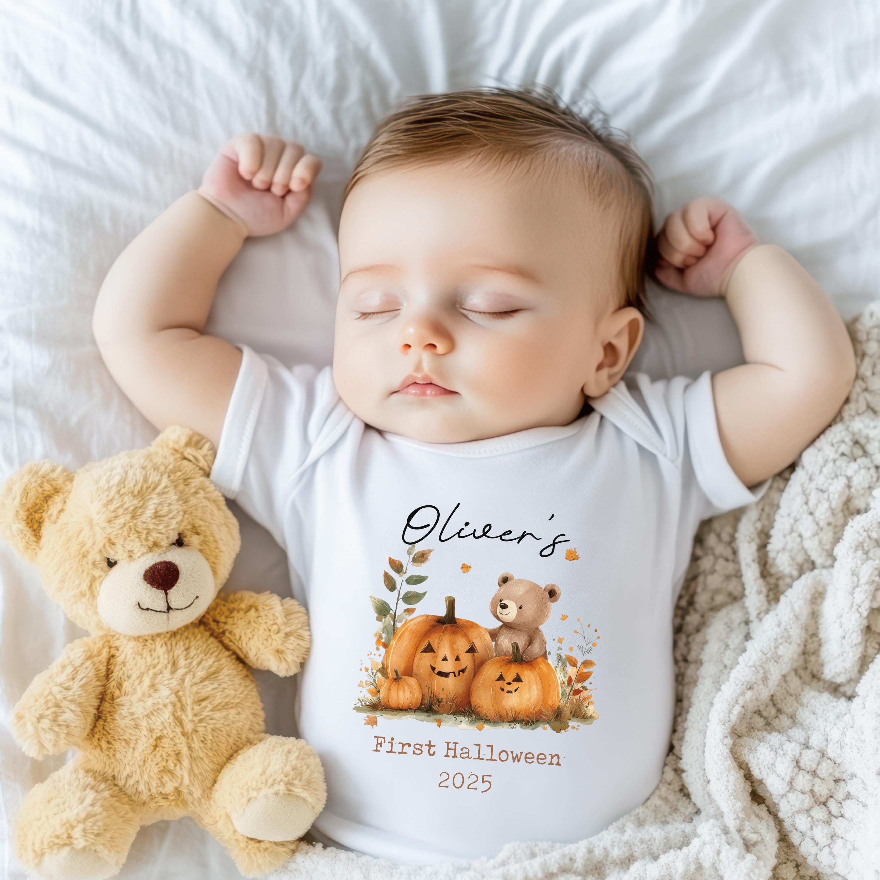 Personalised Baby's First Halloween Vest, First Halloween Baby Outfit Vest, Personalised Baby Vest, 1st Halloween Vest, Baby Fancy Dress
