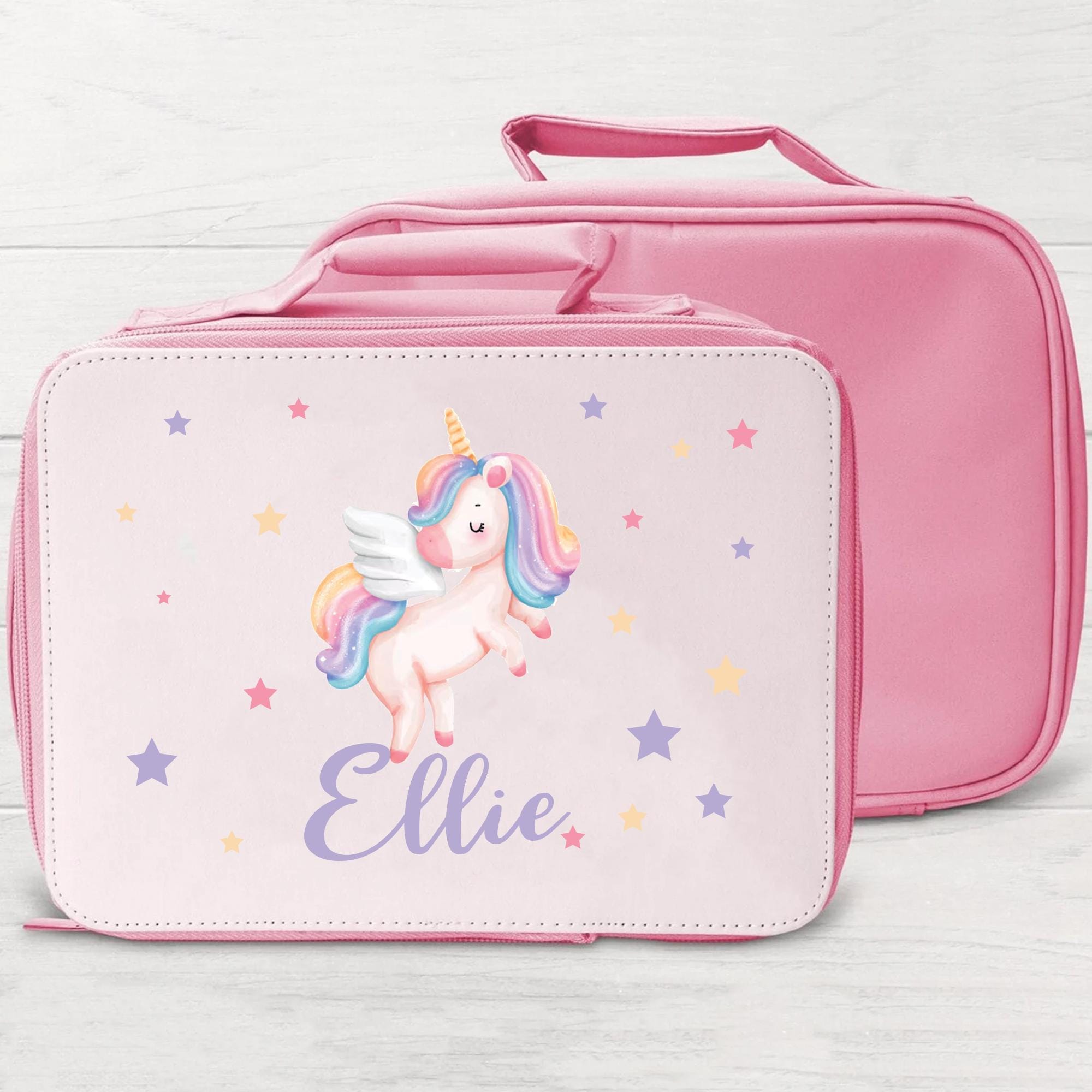 Personalised Unicorn Lunch Bag, Unicorn School Lunch Bag, Kids Unicorn Cooler Bag, Girls School Lunch Box, Kids, Student, Back To School,