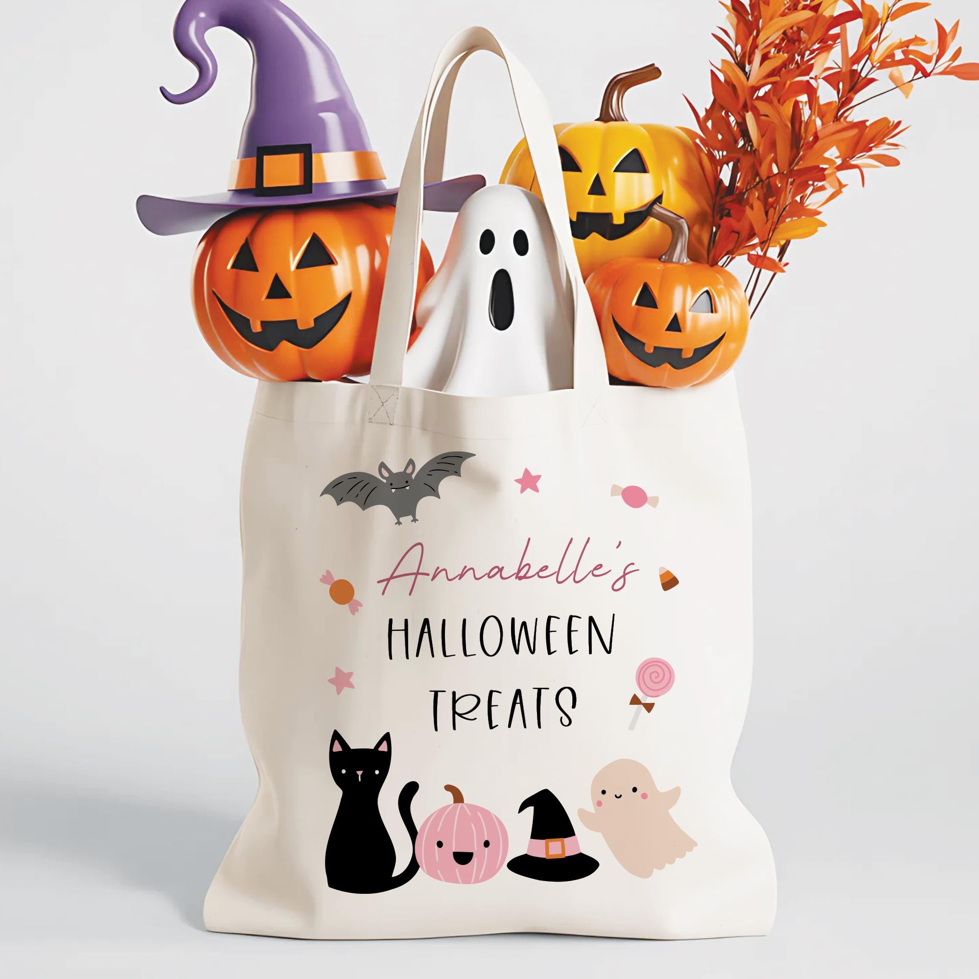 Personalised Halloween Treat Bag, Halloween Loot Bag, Halloween Treat Bags, Halloween Small Bags, Halloween Gift Bag, Halloween Gift Bags,