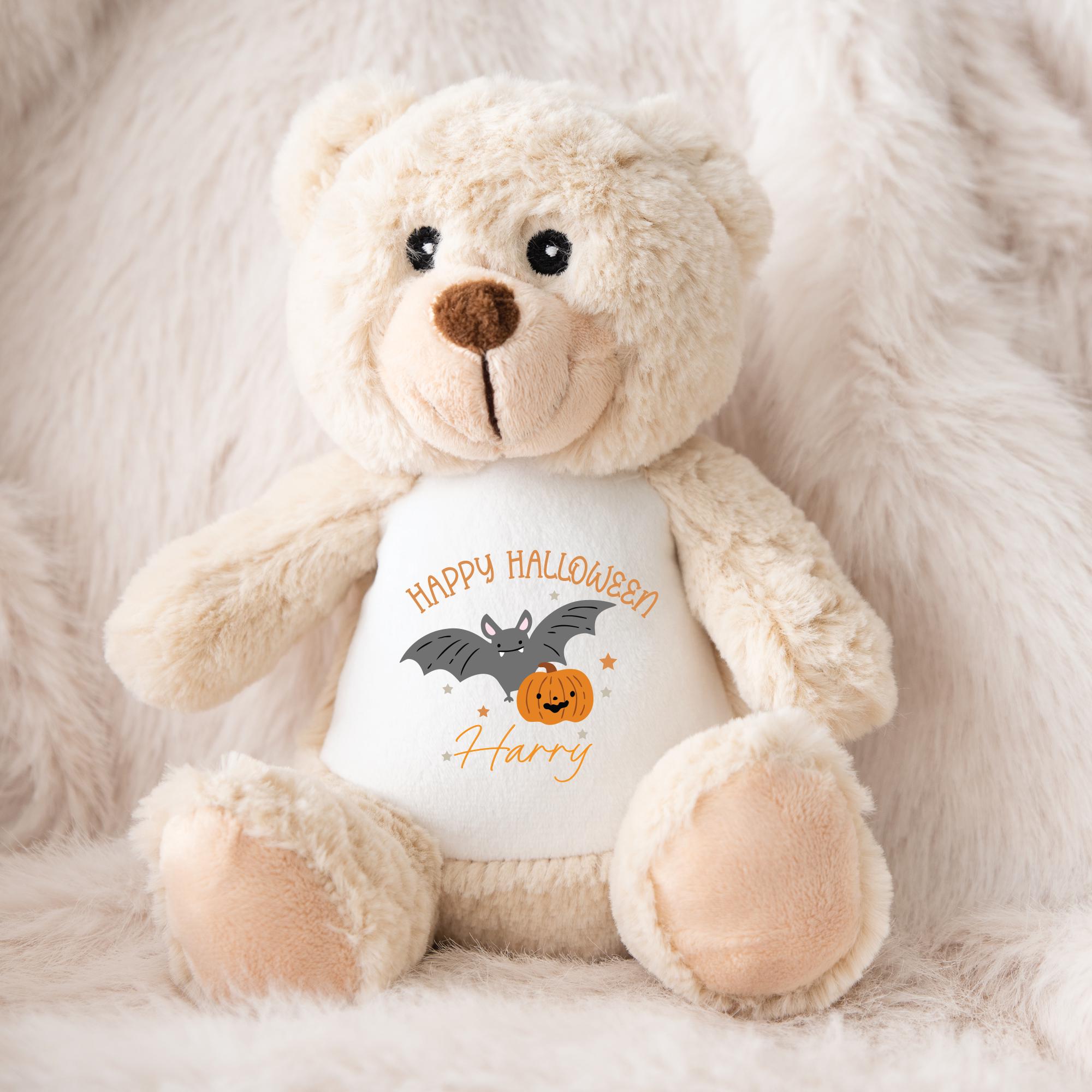 Personalised Halloween Teddy, First Halloween Teddy Bunny, Personalised Halloween Toy, Halloween Boo Basket Teddy, Halloween Toy