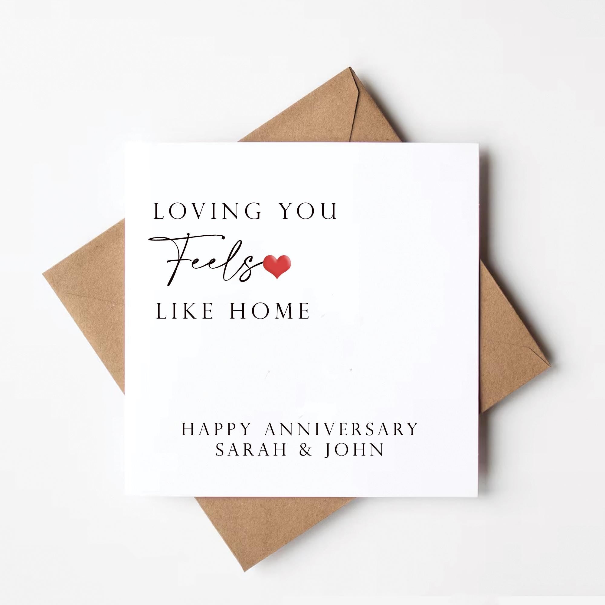 Personalised Anniversary Card, Anniversary Gift, Personalised Anniversary Gifts, Personalised Name Greetings Card, Wedding Anniversary Gift