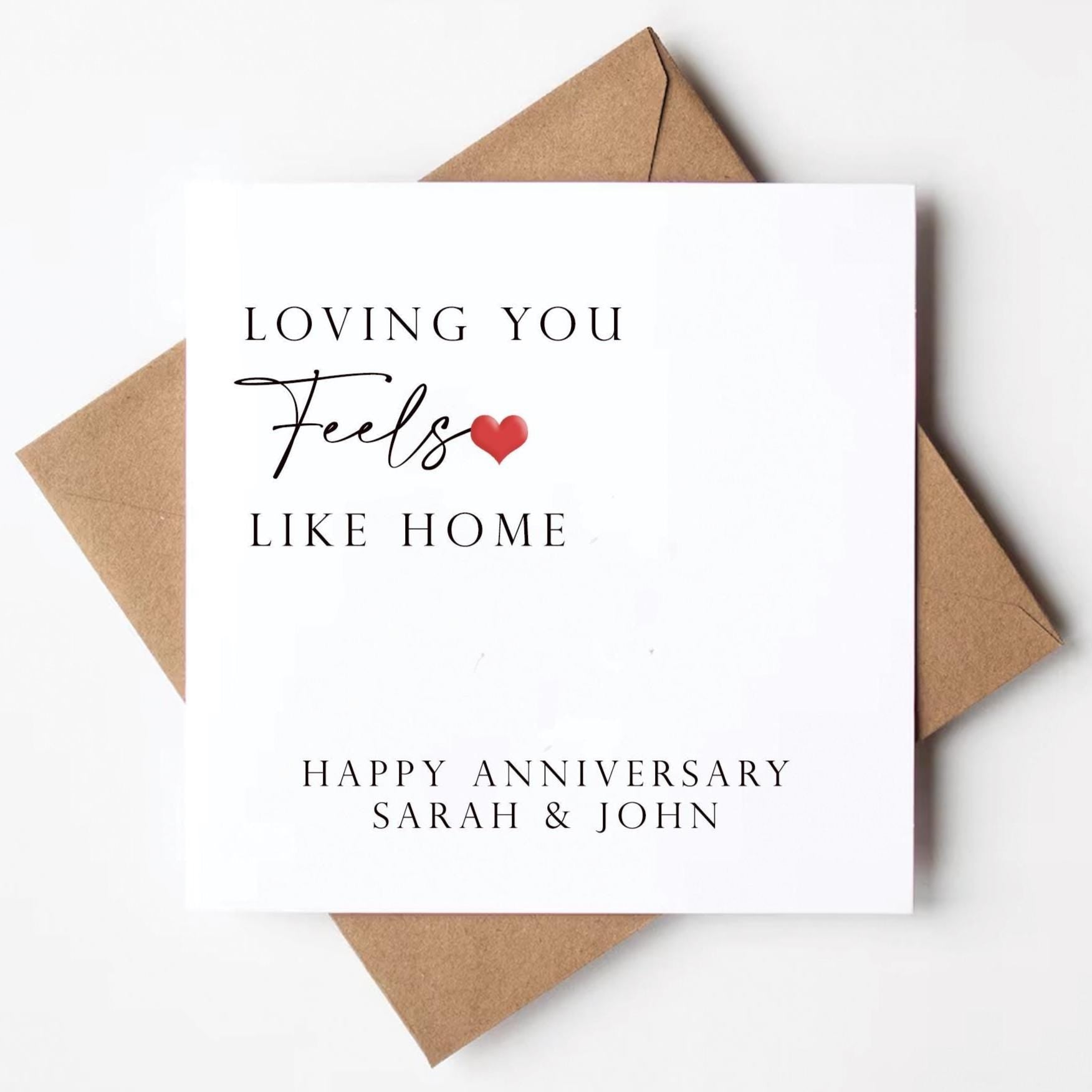 Personalised Anniversary Card, Anniversary Gift, Personalised Anniversary Gifts, Personalised Name Greetings Card, Wedding Anniversary Gift