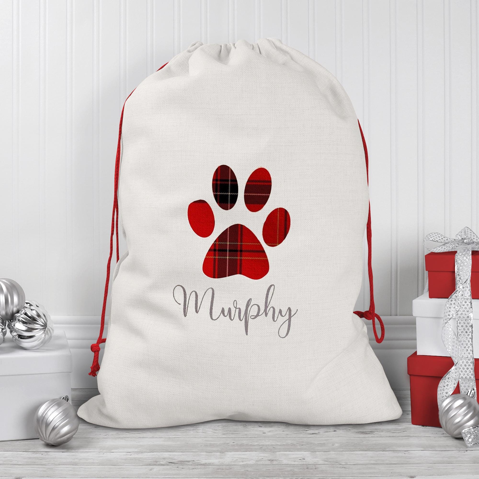 Personalised Pet Santa Sack, Dog Santa Sack, Dog Christmas Sack, Animal Christmas Eve Present Sack, Personalised Sack Bag, Your Pet Name