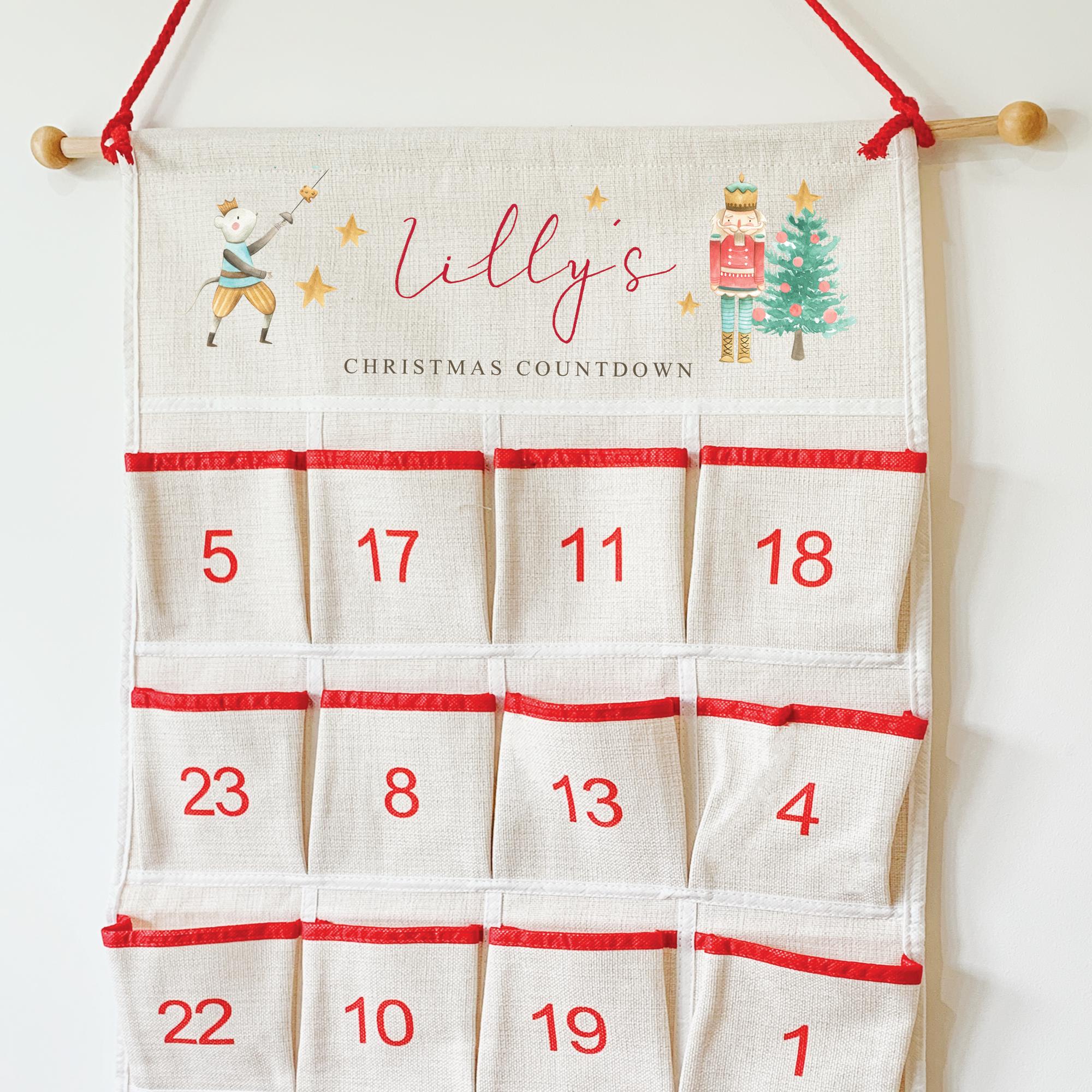 Personalised Christmas Nutcracker Advent Calendar, Soldier Christmas Countdown, Kids Advent Calendars, Family Advent Calendar, Christmas