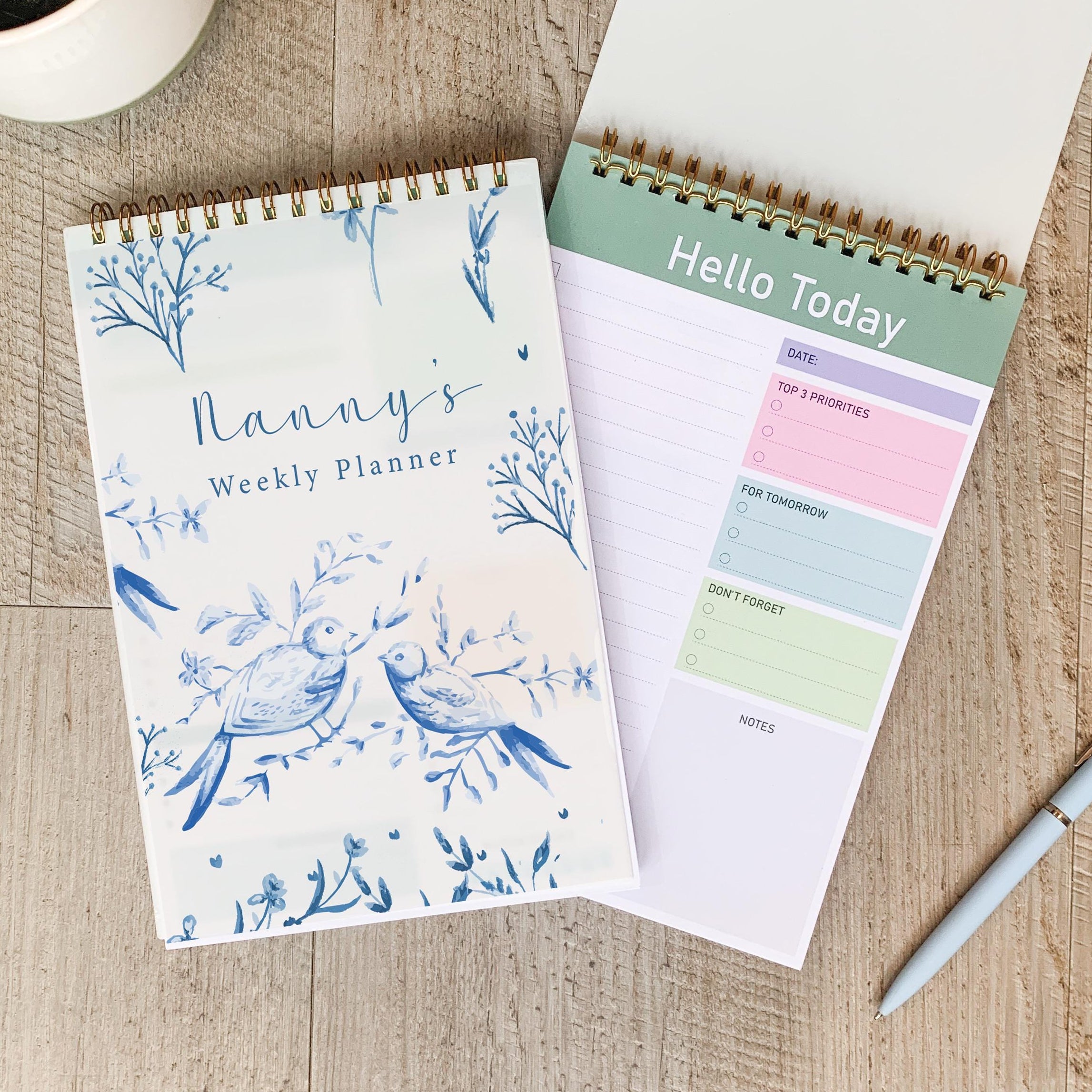 Personalised Nanny Planner, Nan Diary, Custom Grandma Daily Planner, Nanny Gift