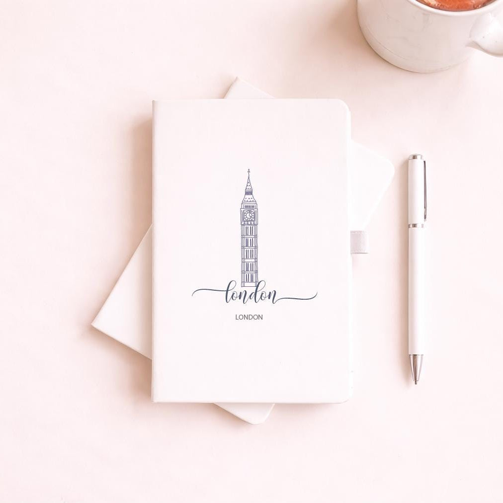 Personalised London Notebook, London Travel Journal, Travel Journal, Custom Name Journal, London Theme Diary, Travel Gift, Uni Notebook