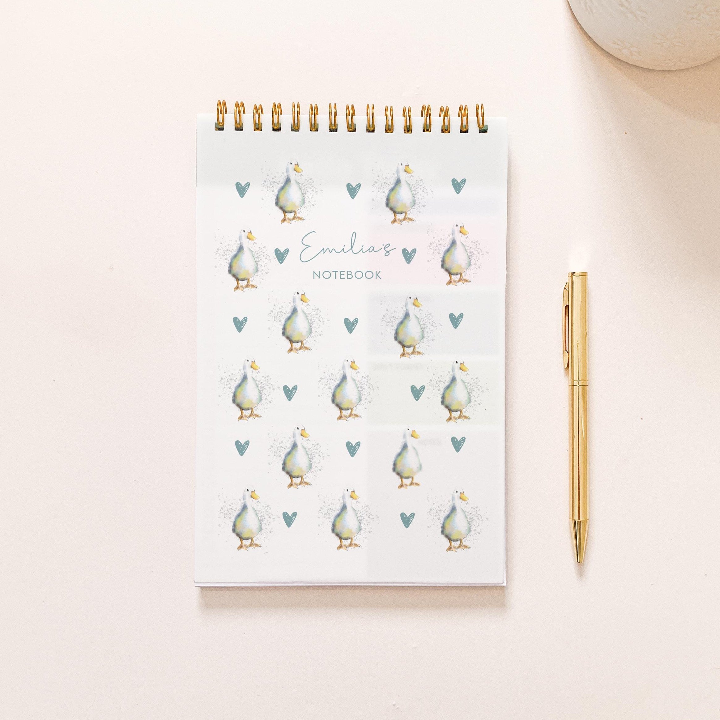 Personalised Duck Journal, Duck Gift For Her, Duck Notebook, Duck Owner Gifts, Personalised Duck Gift, Duck Lover
