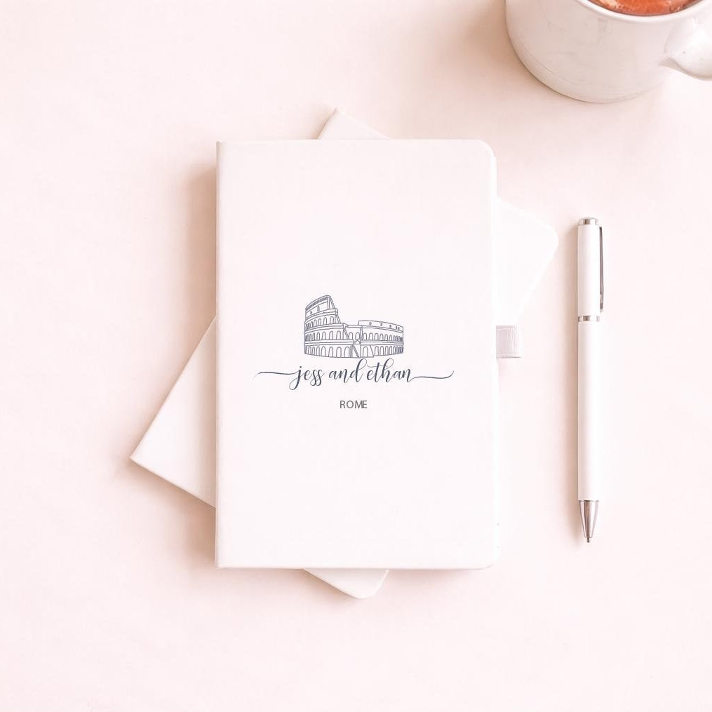 Personalised Rome Notebook, Rome Travel Journal, Travel Journal, Notebook, Name Journal, Italy Theme Diary, Travel Gift, Journals, Book