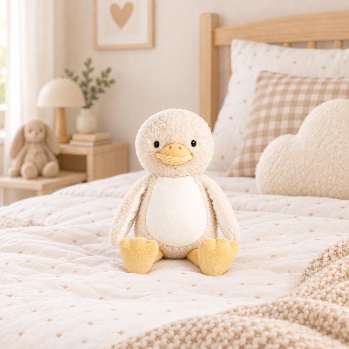 Personalised Baby Duck Teddy with Name, New Baby Gift, Personalised Baby Gift, Newborn Keepsake, Baby Shower or Christening Gift