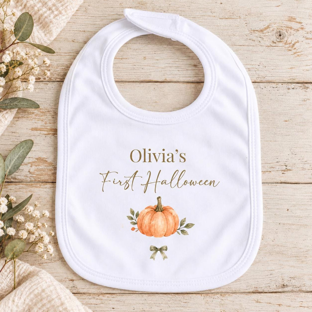 Personalised Baby's First Halloween Sleepsuit, First Halloween Baby Outfit Vest, Personalised Baby Vest, 1st Halloween Vest Fancy Dress