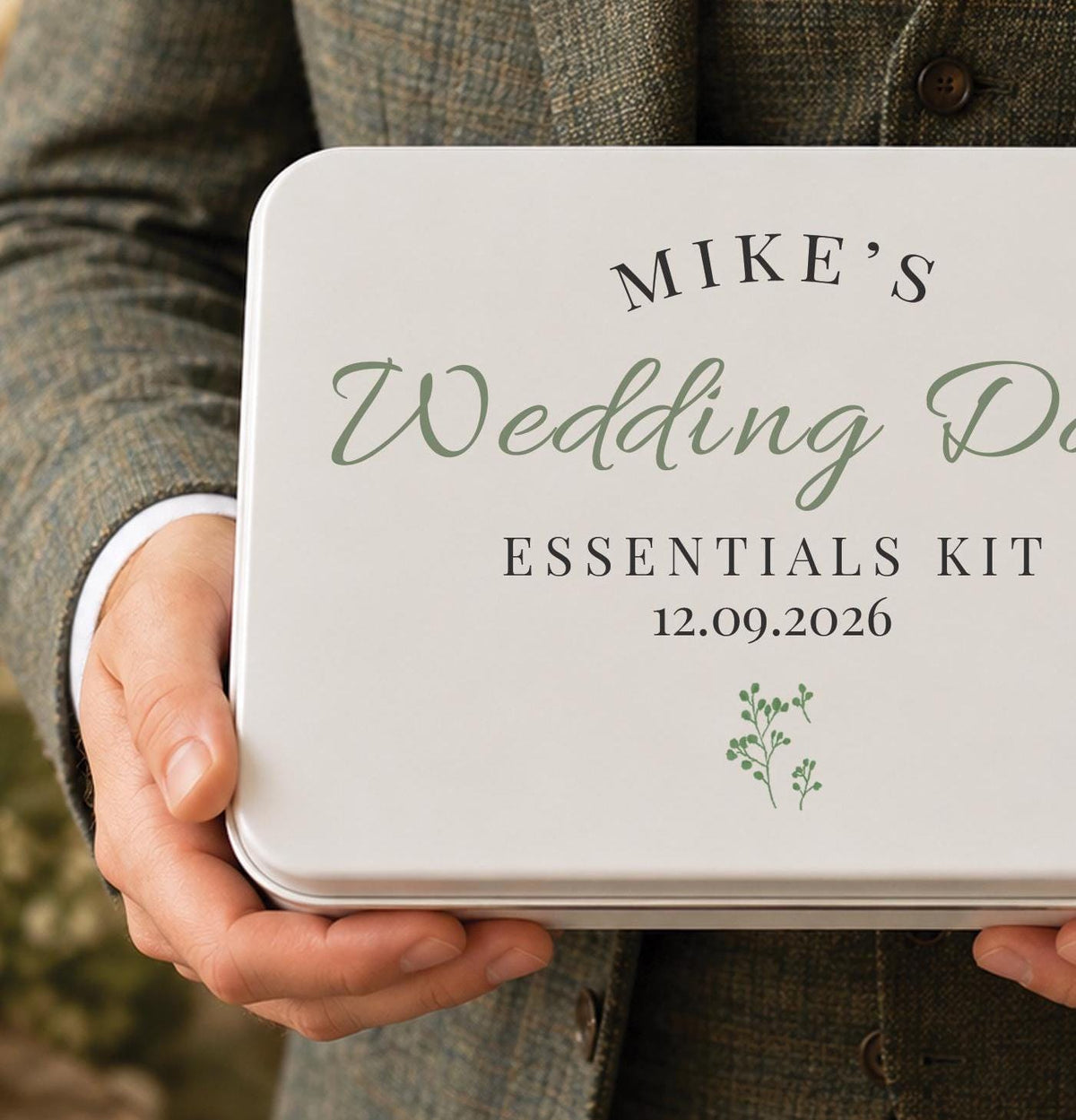 Personalised Groom Wedding Day Essentials Tin, Groom Survival Kit, Wedding Morning Gift, Groom Gift, Wedding Keepsake Box