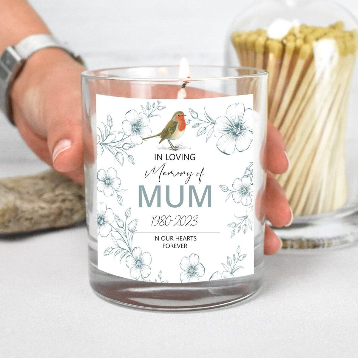In memory of Mum Candle, Remembrance candle, Sympathy, Bereavement, Condolences, Mothers Day, Christmas, Mum Loss Candle, - Amy Lucy