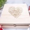 Keepsake Box | Wooden Engraved | Couples Location Map - Amy Lucy