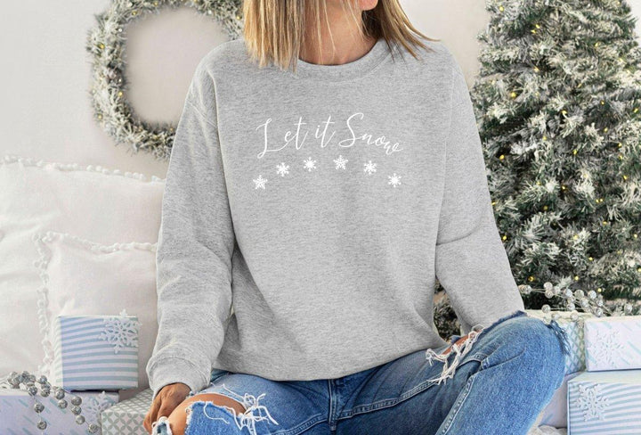 Let It Snow Christmas Sweatshirt, Snow Christmas Sweatshirt, Women’s Christmas Jumper, Christmas Sweater, Ladies Xmas Sweater, Snow Sweater - Amy Lucy