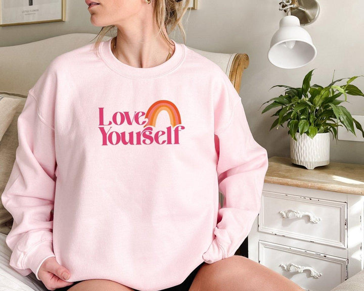 Love Yourself Jumper, Love Yourself Sweater, Mental Health Jumper, Ladies Positive Jumper - Amy Lucy