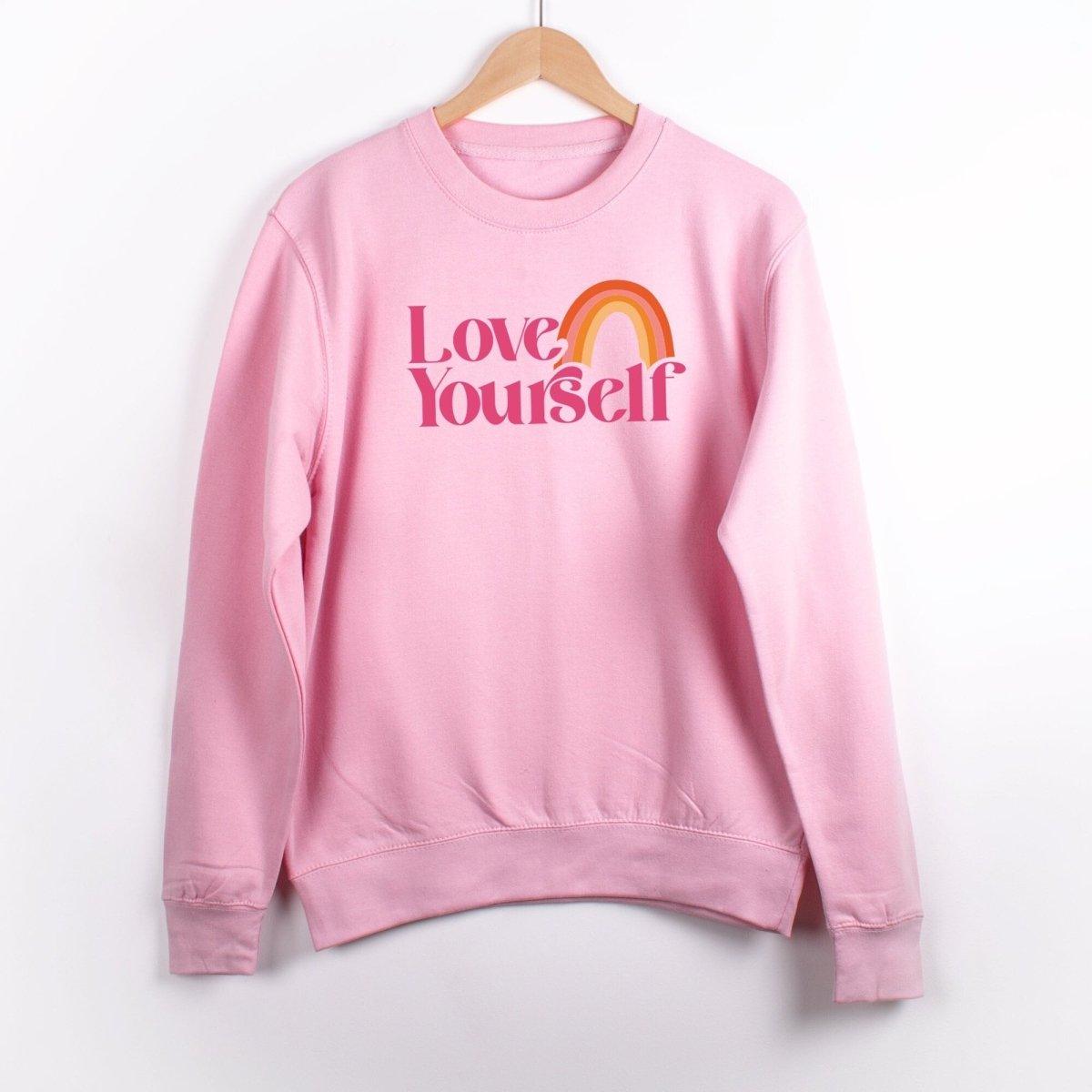 Love Yourself Jumper, Love Yourself Sweater, Mental Health Jumper, Ladies Positive Jumper - Amy Lucy
