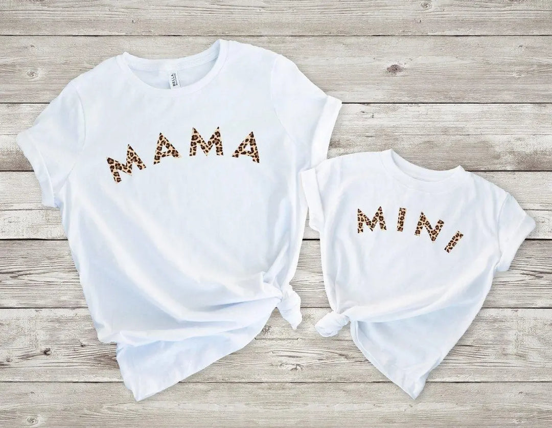 Mama and Mini T-Shirts, Matching Mum Daughter T-Shirt, Mini Me Matching Tops, Family Tees, Twinning with Mum, Mum Daughter Gift, Lounge Tee - Amy Lucy