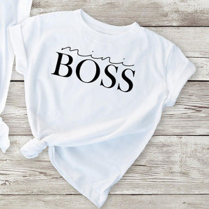 Mama Boss Mini Boss T-Shirts, Matching Boss Mum Daughter T-Shirt, Mini Me Matching Tops, Family Tees, Twinning with Mum, Mum Daughter Gift, - Amy Lucy