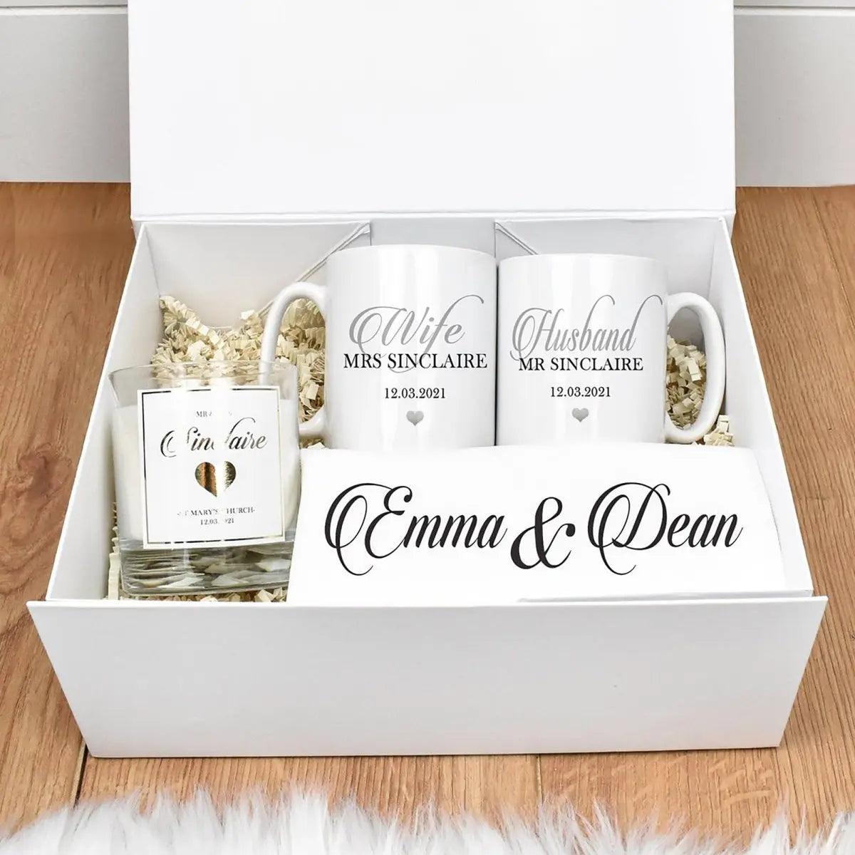 Mr Mrs Wedding Gift Box, Personalised Wedding Gift Box, Engagement Gift, Wedding Gifts, Wedding Day Gifts, Couple Gifts, Filled Gift Boxes, - Amy Lucy