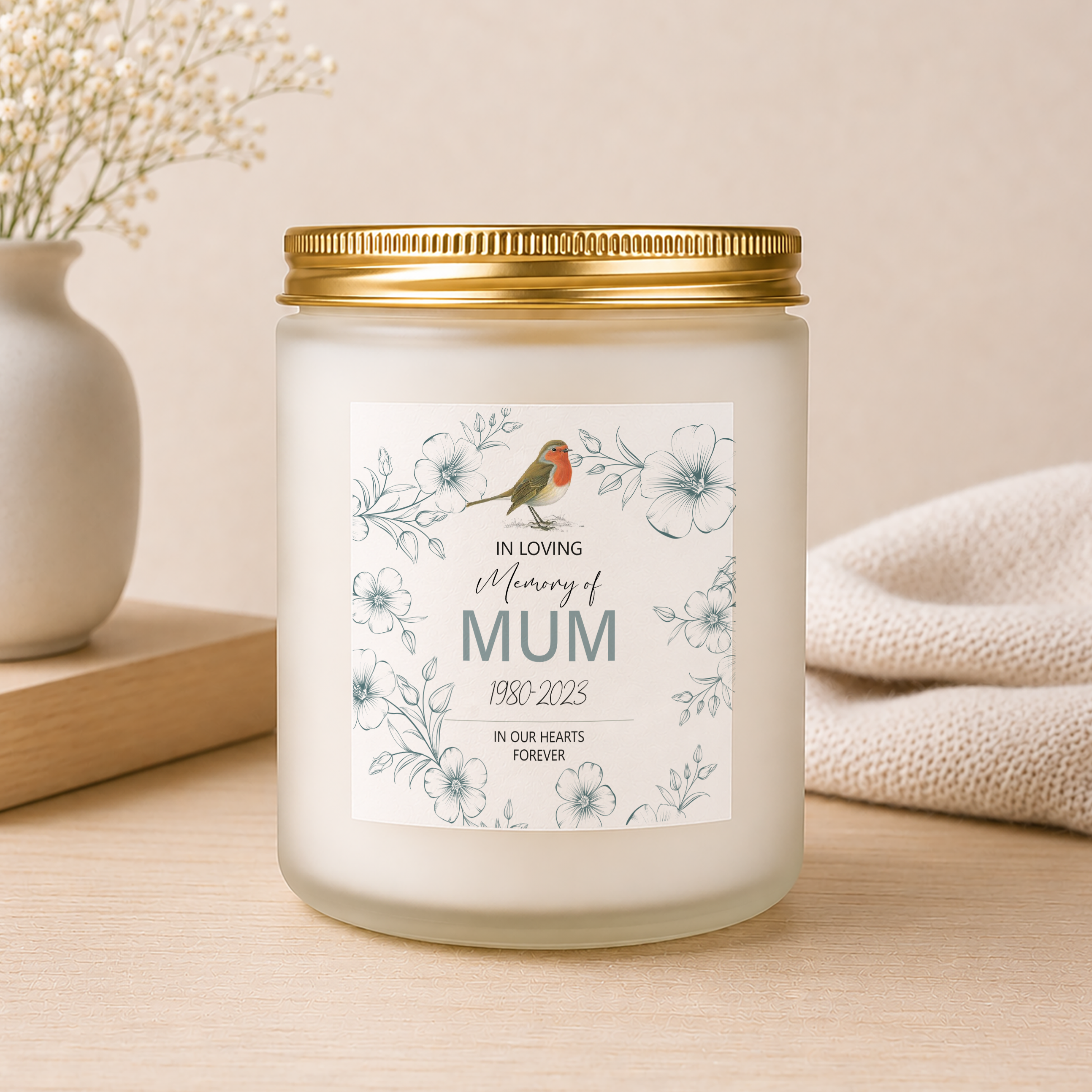 In memory of Mum Candle, Remembrance candle, Sympathy, Bereavement, Condolences, Mothers Day, Christmas, Mum Loss Candle,