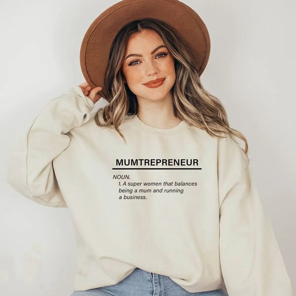 Mumtrepreneur Sweater, Personalised Mumtrepreneur Jumper, Small Business Owner Jumper, Business Mum Jumper, Girl Boss Sweater - Amy Lucy