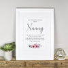 My Favourite Things About Nanny Print, Personalised Mothers Day Print, Mothers Day Gift, Nanny Gift, Mum Print, Reasons I Love You, Nan Gift - Amy Lucy