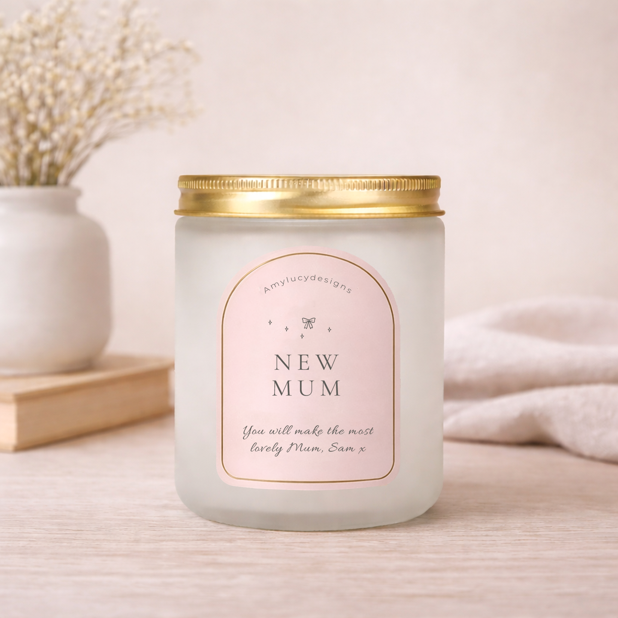 Personalised New Mum Candle