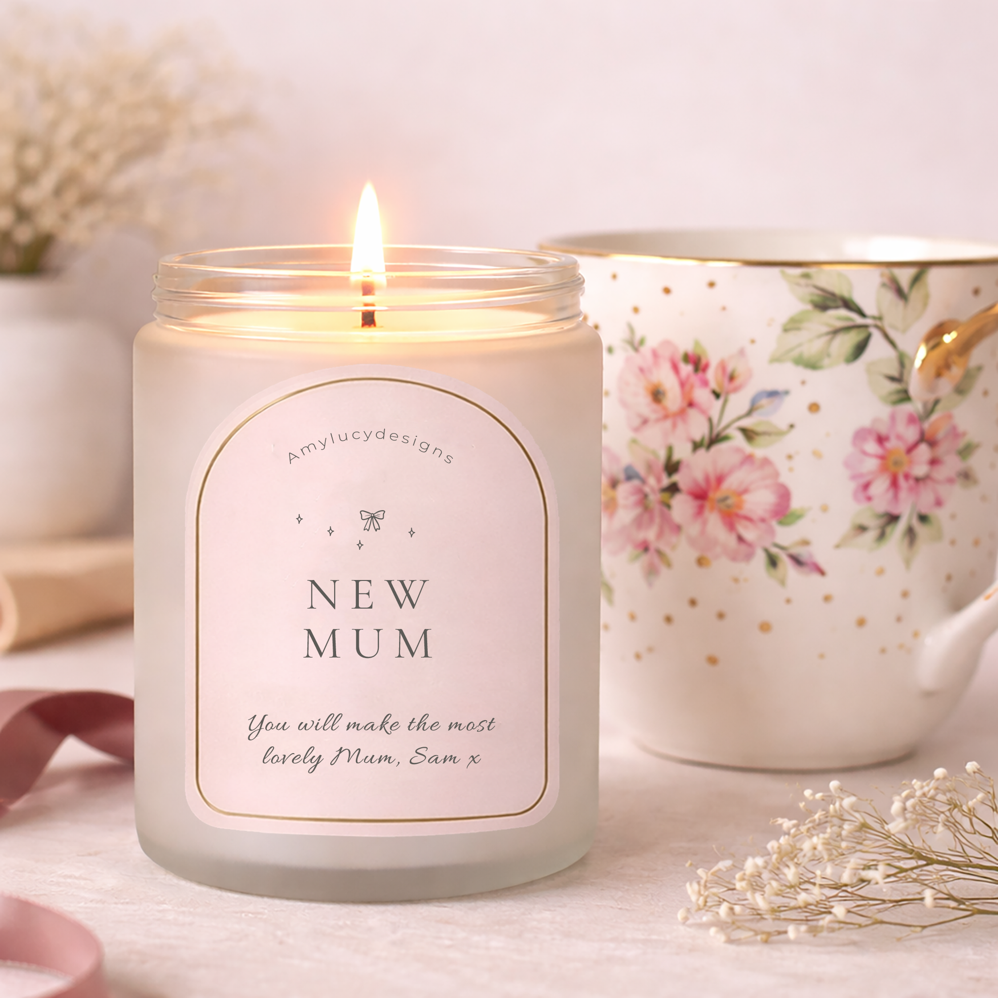 Personalised New Mum Candle