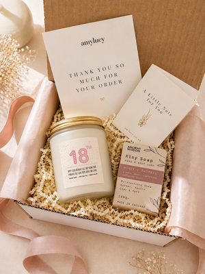 Personalised 18th Birthday Candle Gift styled as a thoughtful gift