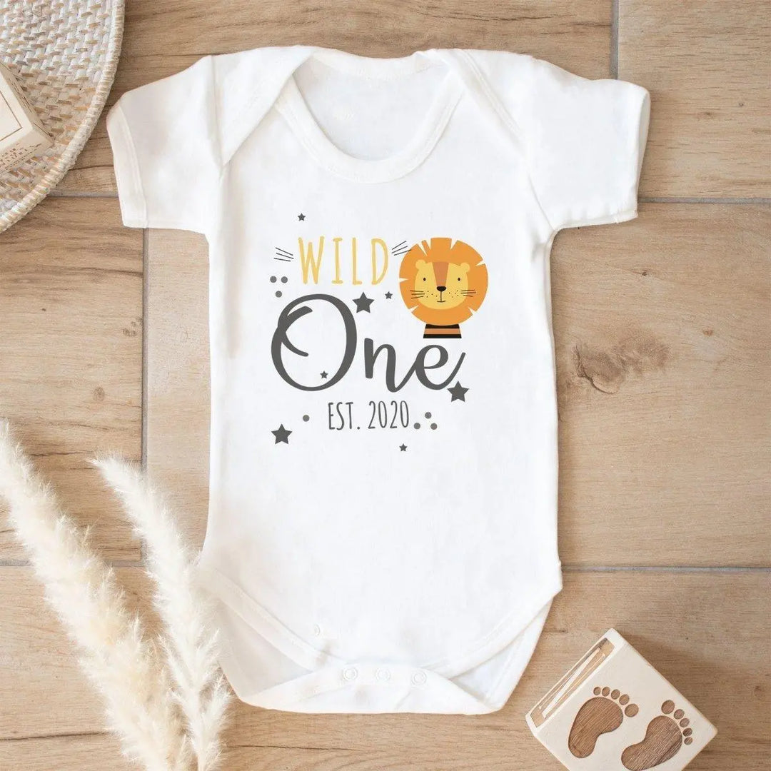 Personalised 1st Birthday Vest, Wild One Vest, First Birthday Baby Bodysuit, Personalised Baby Grow, Cake Smash Vest, Wild One Birthday Top - Amy Lucy