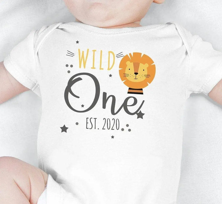 Personalised 1st Birthday Vest, Wild One Vest, First Birthday Baby Bodysuit, Personalised Baby Grow, Cake Smash Vest, Wild One Birthday Top - Amy Lucy