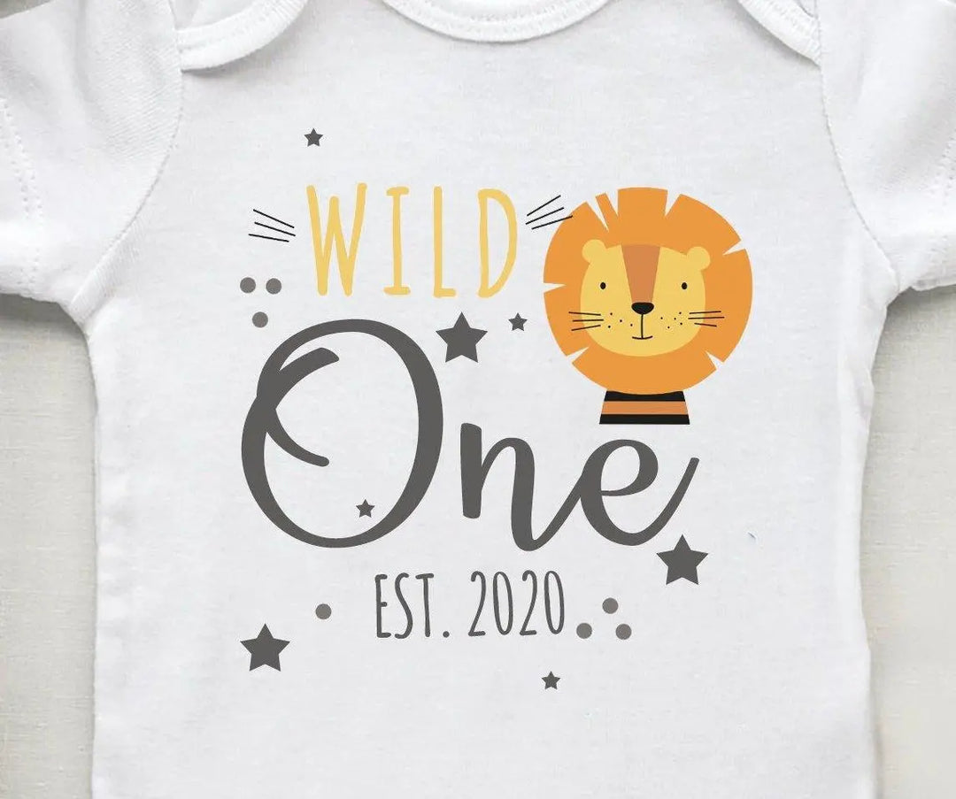 Personalised 1st Birthday Vest, Wild One Vest, First Birthday Baby Bodysuit, Personalised Baby Grow, Cake Smash Vest, Wild One Birthday Top - Amy Lucy