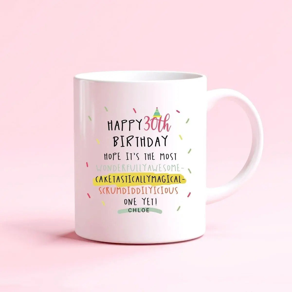 Personalised 30th Birthday Mug, Birthday Age Gift, Fun Birthday Gift, 30th Novelty Birthday Mug, Gift for Him, Custom Name Mug, Personalized - Amy Lucy