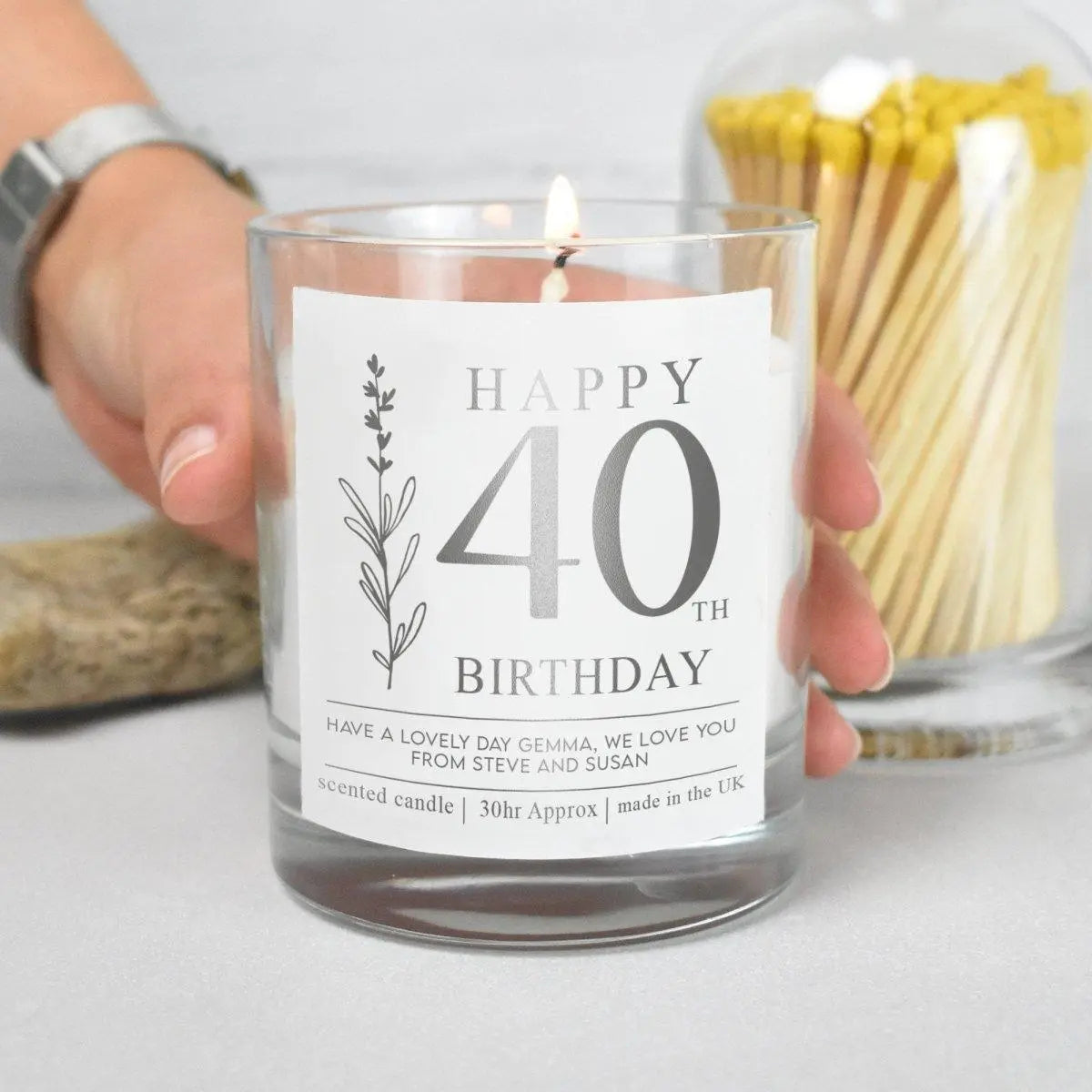 Personalised Age Birthday Candle, Personalized Birthday Candle Gift, Age Birthday Gift, Birthday Present, For Her, Birthday Celebration, - Amy Lucy