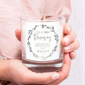 Personalised Anniversary Candle, Anniversary Gift, Rose Gold Candle, Love Couple Gift, Wedding Anniversary Candle, Custom Names, Anniversary - Amy Lucy