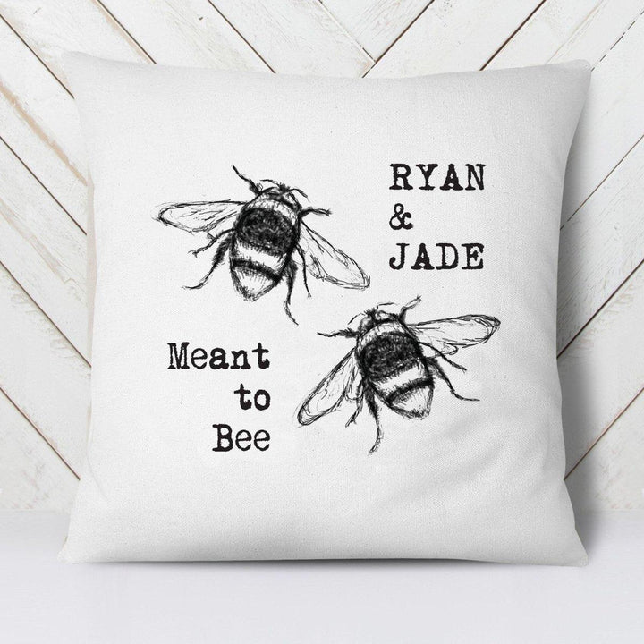 Personalised Anniversary Cushion Cover, Anniversary Gift, Love Couple Gift For Her, Personalised Bumble Bee Cushion, Personalised Pillow - Amy Lucy