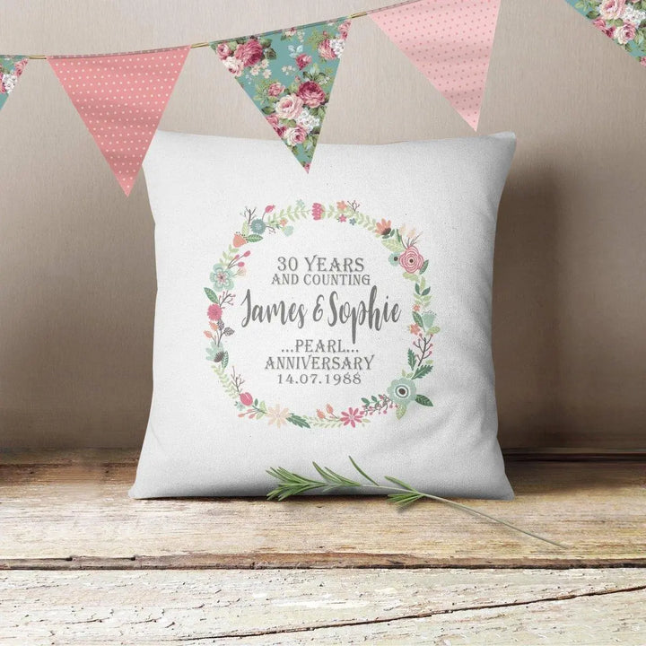 Personalised Anniversary Cushion Cover, Anniversary Gift, Love Couple Gift For Her, Personalised Gift Cushion, Anniversary Personalised Gift - Amy Lucy